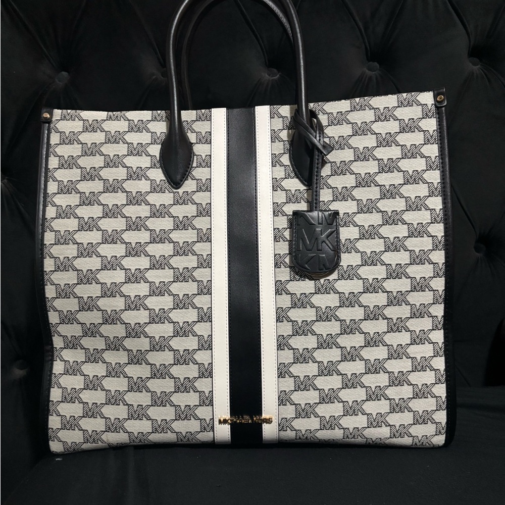 Michael Kors Monogram Black and Cream Handbag